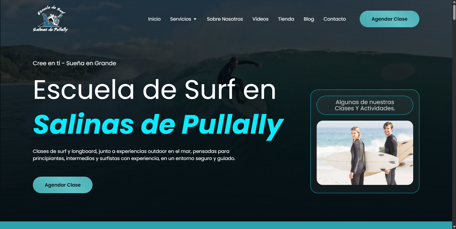 Diseño web para la Escuela de Surf Salinas de Pullally