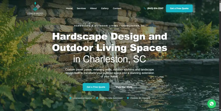 Lowcountry Hardscape, paisajismo en Charleston