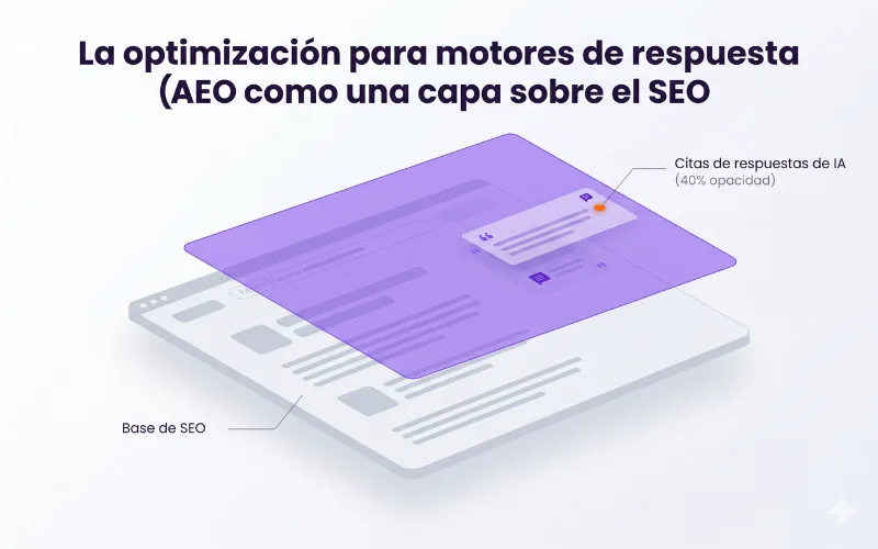 La optimización para motores de respuesta (AEO como una capa sobre el SEO)